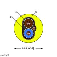 YEL,PVC,2X18,S-FDB,ITCERDB,MS40,FF