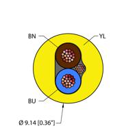 YEL,PVC,2X16,S-DF,ITCERDB,MS40,FF