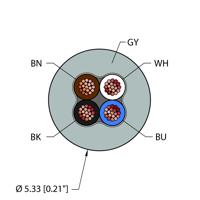 GRY,PVC,4X22,ITC,FL