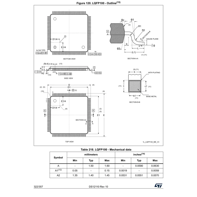 stmicroelectronics-stm32h742vgt6tr-datasheets-2117.pdf Outline Dimensions_1 stmicroelectronics-stm32h742vgt6tr-datasheets-2117.pdf Outline Dimensions_1
