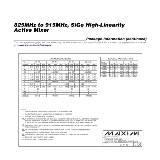 pid_46533079_max9982etp2bt-maxim-integrated-datasheet-123321.pdf Outline Dimensions_1 pid_46533079_max9982etp2bt-maxim-integrated-datasheet-123321.pdf Outline Dimensions_1