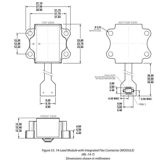 ADcmXL3021 Outline Dimensions_1 ADcmXL3021 Outline Dimensions_1
