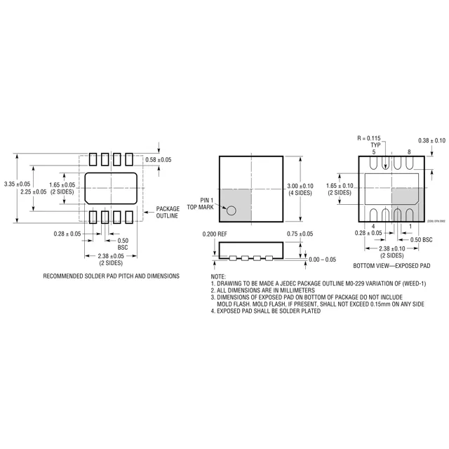 DC593 Quick Start Guide Outline Dimensions_1 DC593 Quick Start Guide Outline Dimensions_1