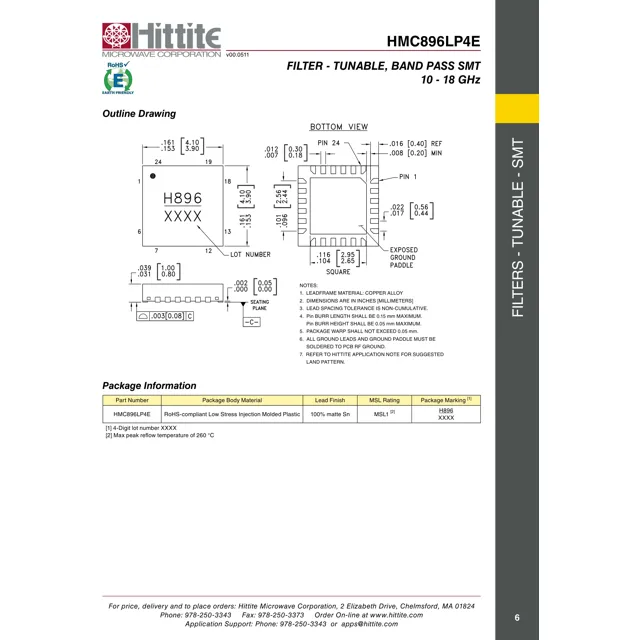 HMC896LP4E Outline Dimensions_1