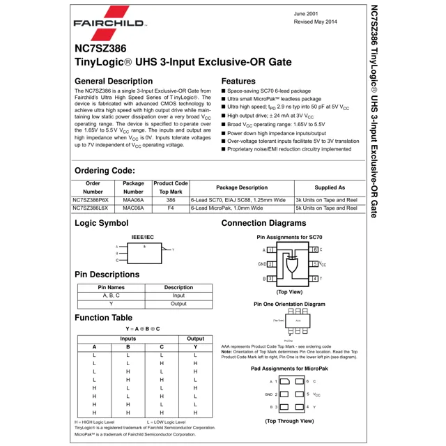 pid_31317924_nc7sz386p6x-l22347-onsemi-datasheet-139012148.pdf  Pinout Diagram_1