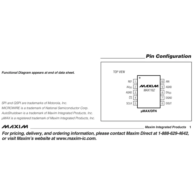pid_38503282_max1162beub2b-analog-devices-datasheet-13707676.pdf  Pinout Diagram_1