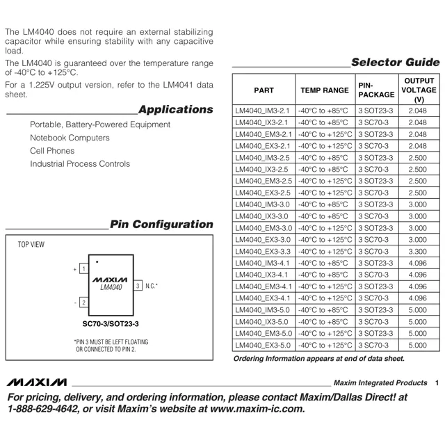 pid_39003767_lm4040dem3-2.5-dallas-semiconductor-datasheet-8506971.pdf  Pinout Diagram_1