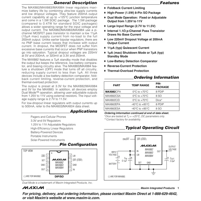 pid_42428789_max882cpa2b-maxim-integrated-datasheet-8473175.pdf  Pinout Diagram_1