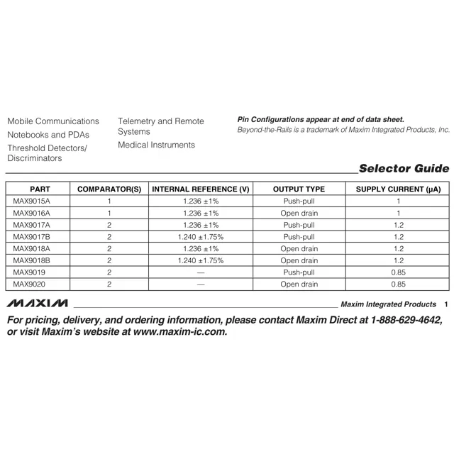 pid_46825810_max9017beka-dallas-semiconductor-datasheet-13695722.pdf Pinout Diagram_1 pid_46825810_max9017beka-dallas-semiconductor-datasheet-13695722.pdf Pinout Diagram_1
