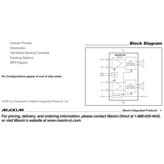 pid_59696423_max9701ebp2btg45-maxim-integrated-datasheet-13696331.pdf  Pinout Diagram_1