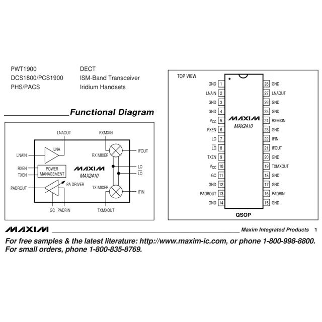 pid_60535968_max2410eei2bt-maxim-integrated-datasheet-13737318.pdf  Pinout Diagram_1