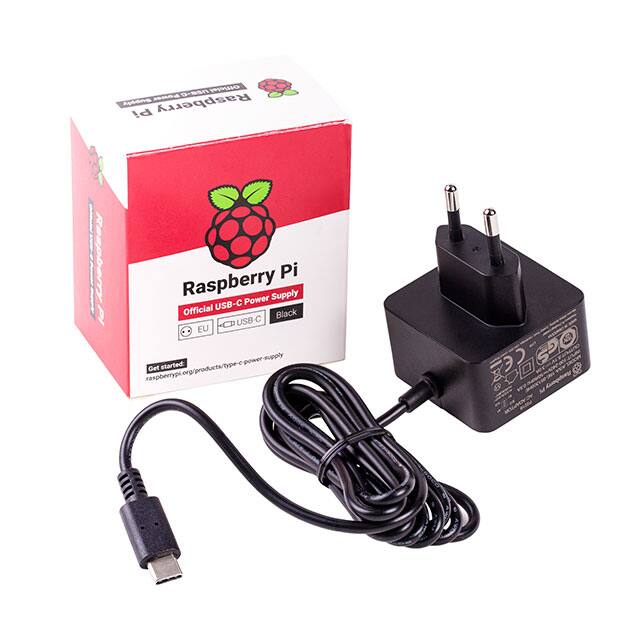 Raspberry Pi RPI USB-C POWER SUPPLY BLACK EU