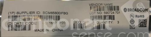 BCM65800IFBGBroadcom Limited