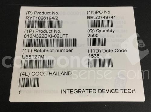 810N322BKI-02LFTIntegrated Device Technology (IDT)