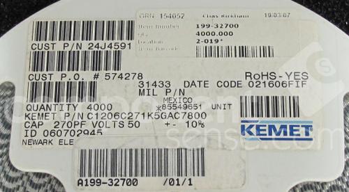 C1206C271K5GAC7800KEMET
