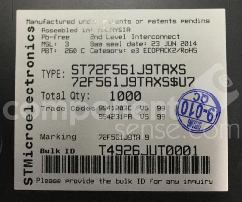 ST72F561J9TAXSSTMicroelectronics