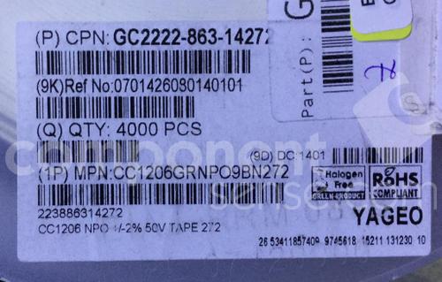 CC1206GRNPO9BN272Yageo