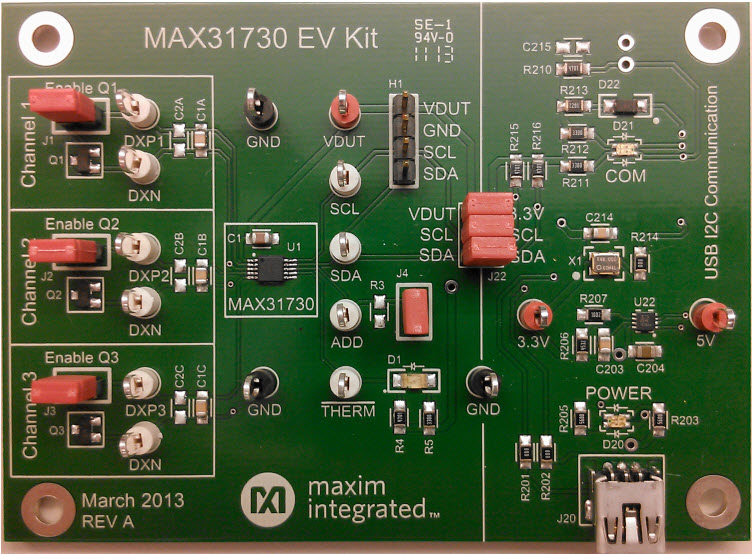 Maxim Integrated MAX31730UEVKIT# Reference Design 2
