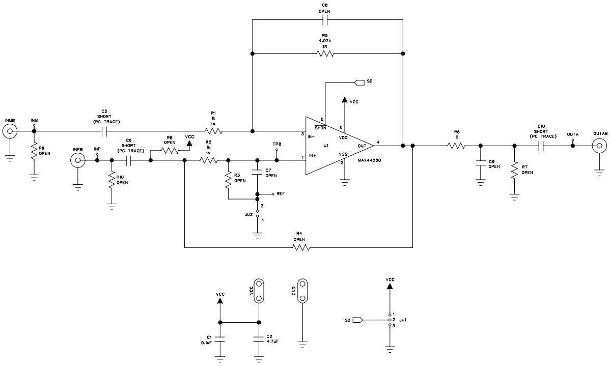 Maxim Integrated MAX44280EVKIT# Reference Design 1