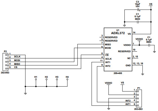 Analog Devices Inc. EVAL-ADXL372Z Reference Design 3