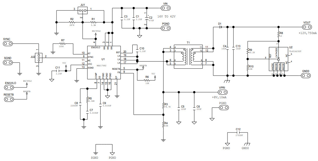 Maxim Integrated MAX17682EVKIT# Reference Design 1
