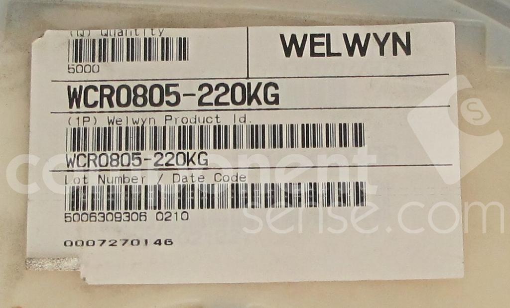 WCR0805-220KGWelwyn