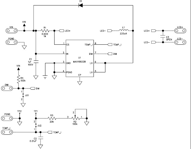 Maxim Integrated MAX16822BEVKIT+ Reference Design 3
