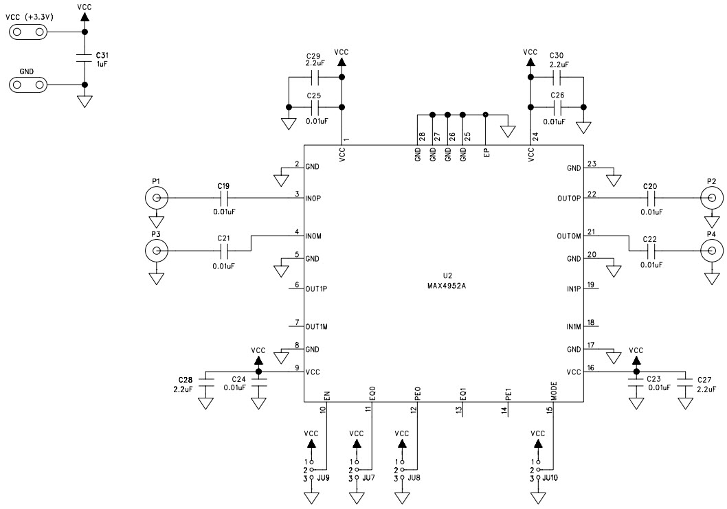 Maxim Integrated MAX4952AEVKIT+ Reference Design 1