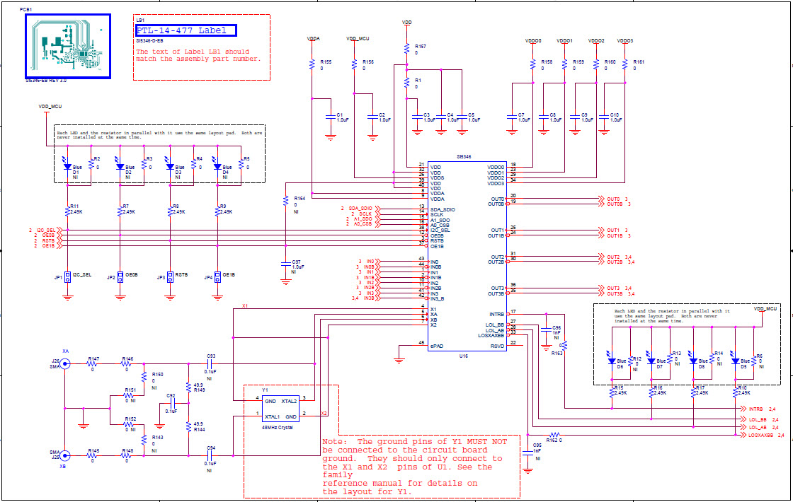 Silicon Labs SI5346-D-EVB Reference Design 3