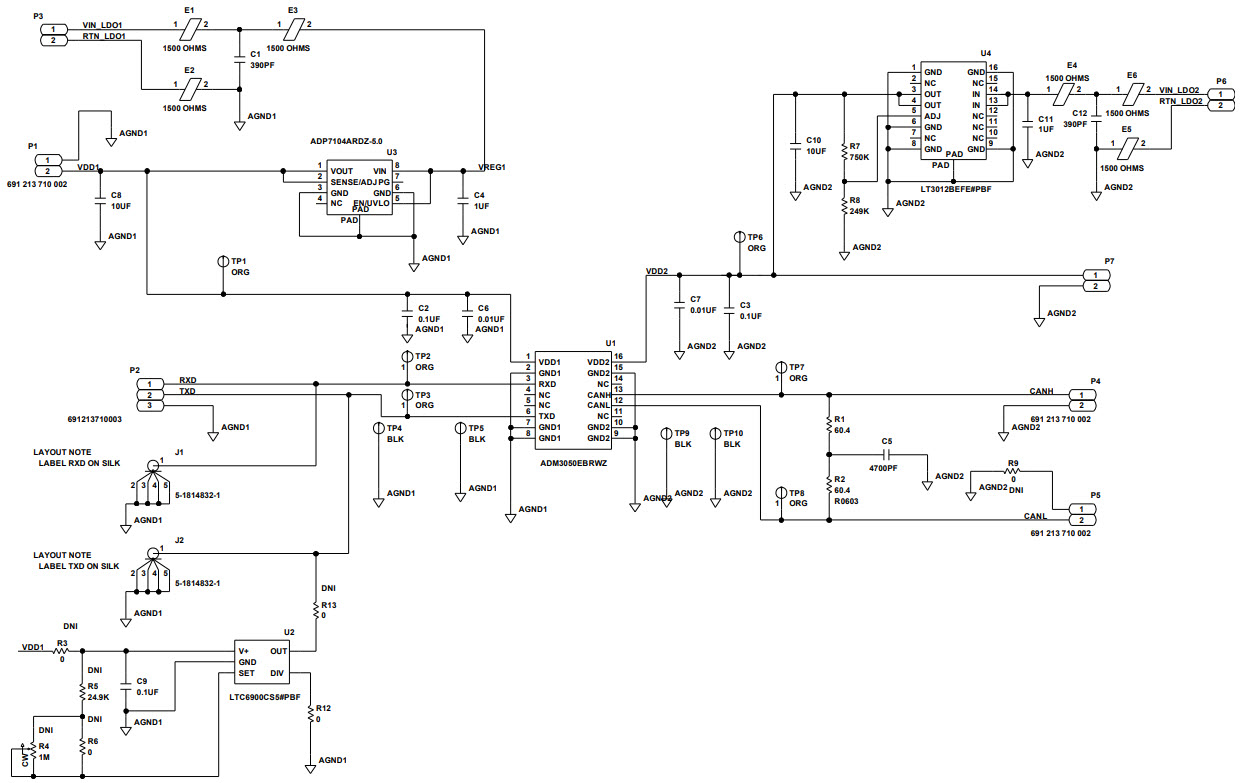 Analog Devices Inc. EVAL-ADM3050EEBZ Reference Design 1
