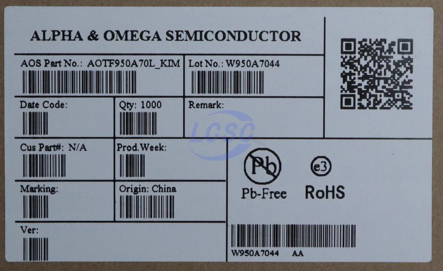 AOTF950A70LAlpha & Omega Semiconductor