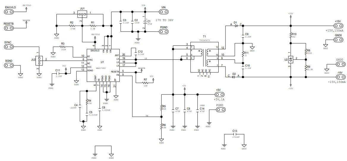 Maxim Integrated MAX17682EVKITD# Reference Design 1
