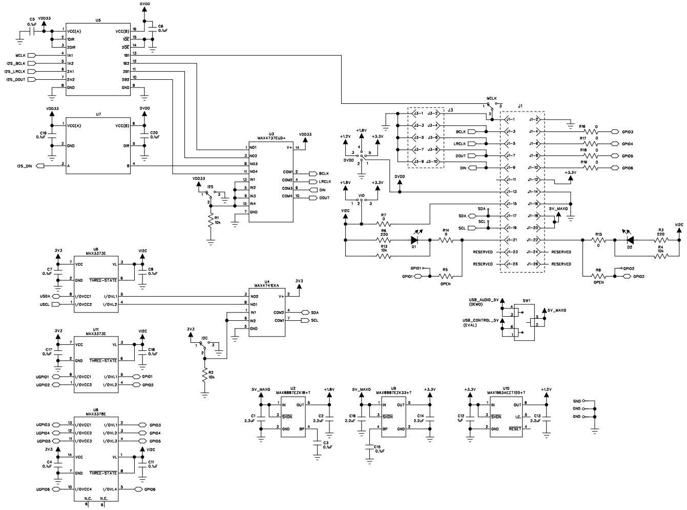 Maxim Integrated MAXAUDINT001# Reference Design 2