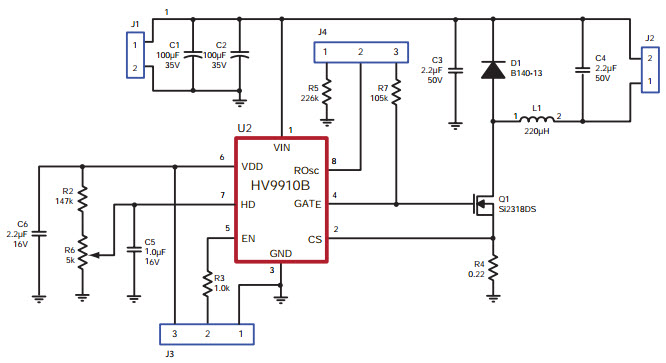 Microchip HV9910BDB3 Reference Design 2