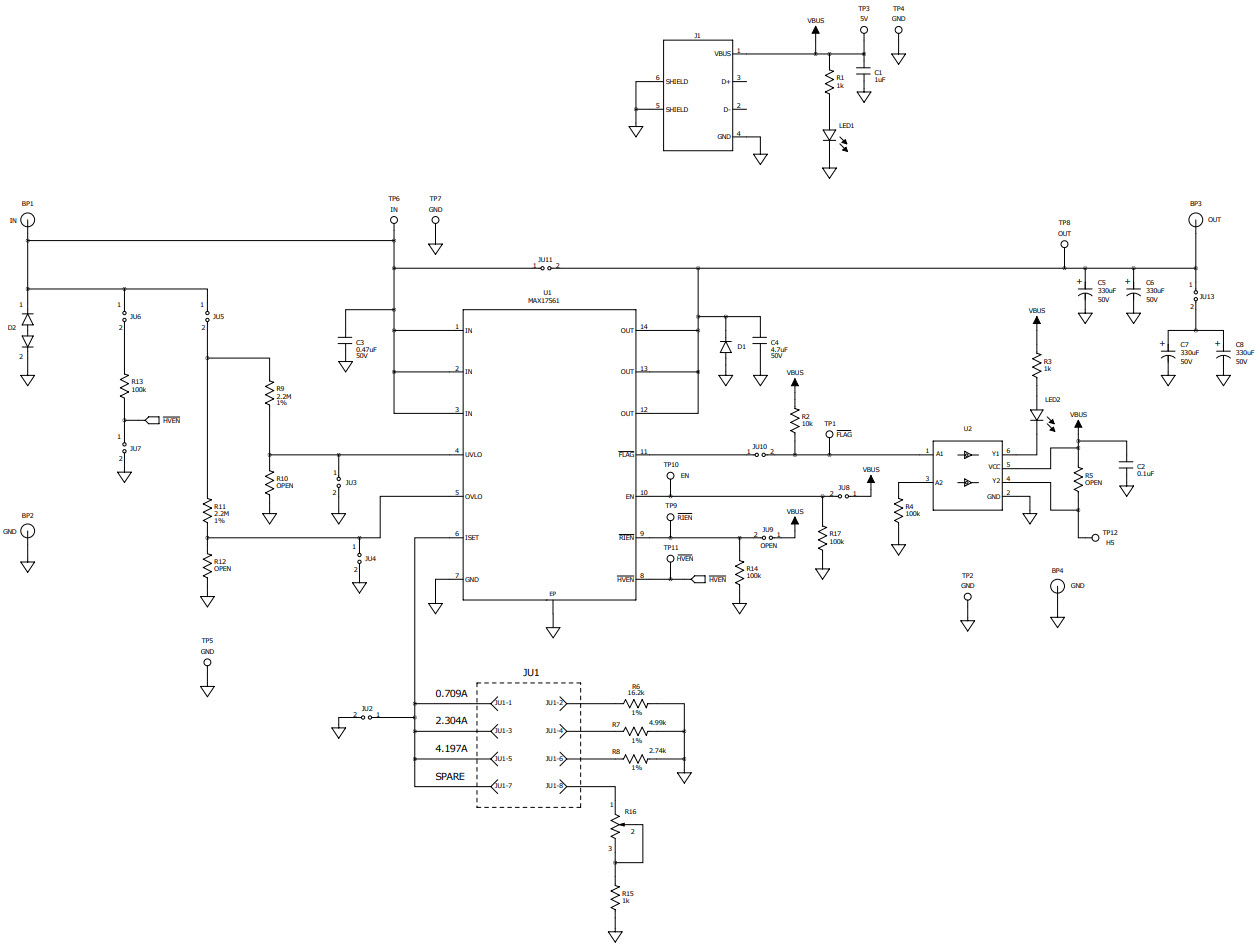 Maxim Integrated MAX17561EVKIT# Reference Design 1