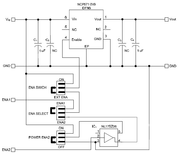 ON Semiconductor NCP571MN09TBGEVB Reference Design 1