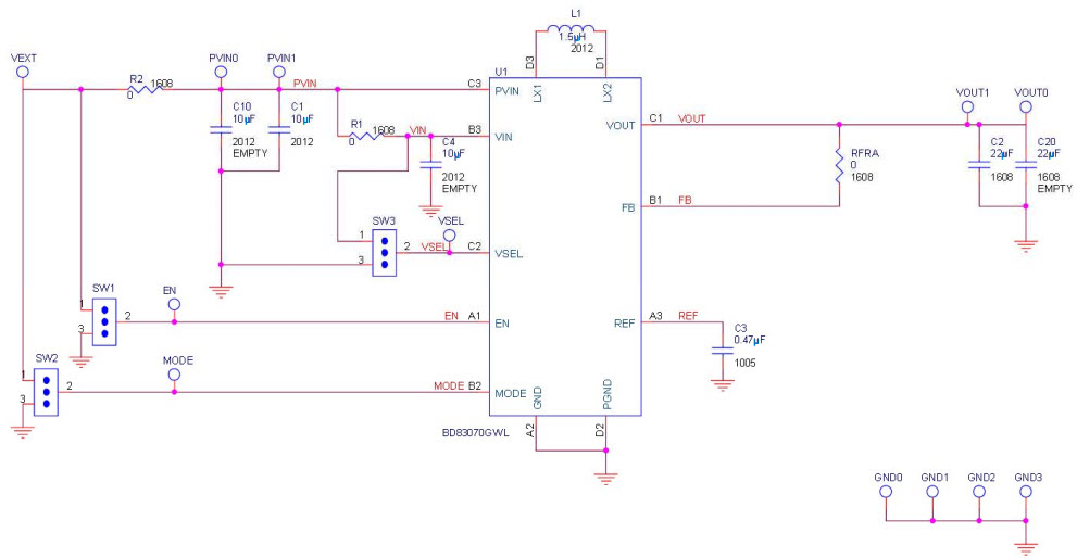 ROHM Semiconductor BD83070GWL-EVK-001 Reference Design 2