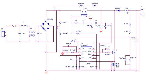 ON Semiconductor NCP1608BOOSTGEVB Reference Design 4