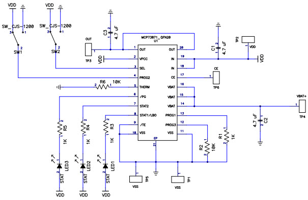 Microchip Technology MCP73871EV Reference Design 6
