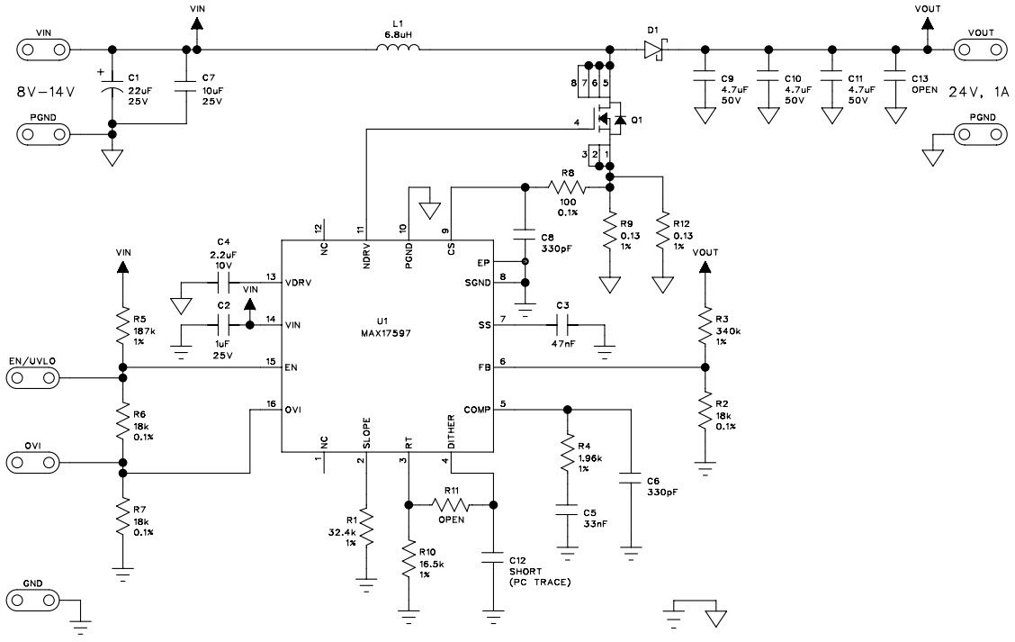 Maxim Integrated MAX17597EVKIT# Reference Design 1