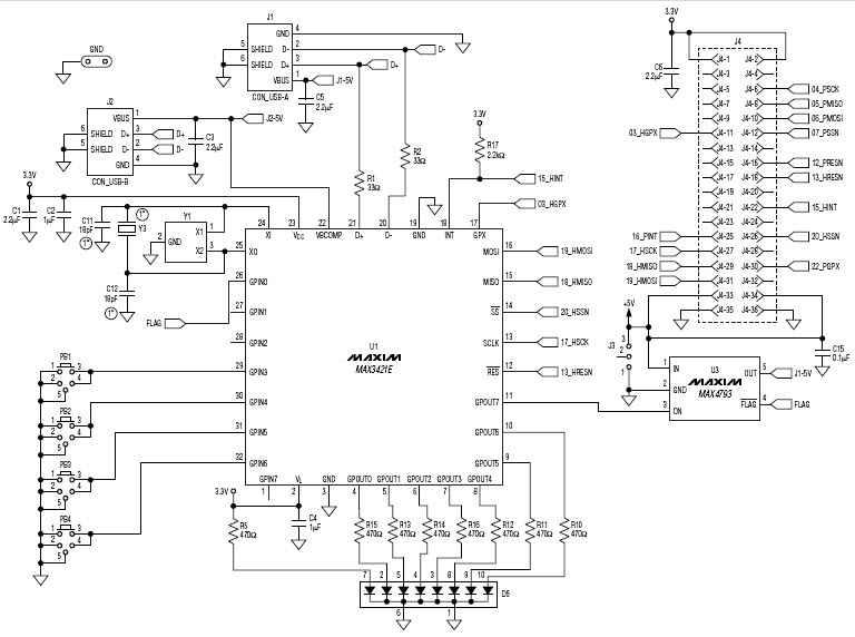 Maxim Integrated MAX3421EVKIT-1 Reference Design 4