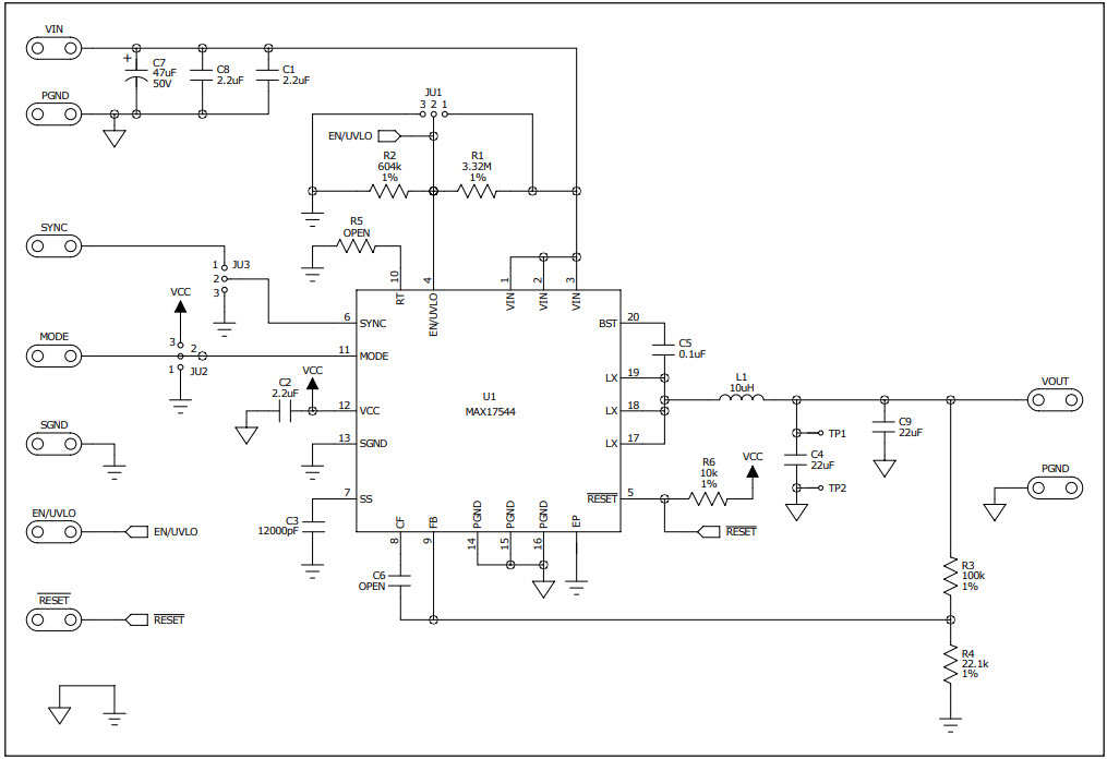 Maxim Integrated MAX17544EVKITB# Reference Design 1
