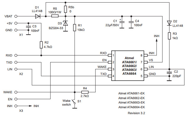 Microchip Technology ATA6664-EK Reference Design 2
