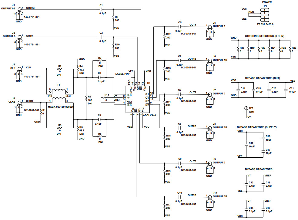 Analog Devices Inc. ADCLK944/PCBZ Reference Design 3