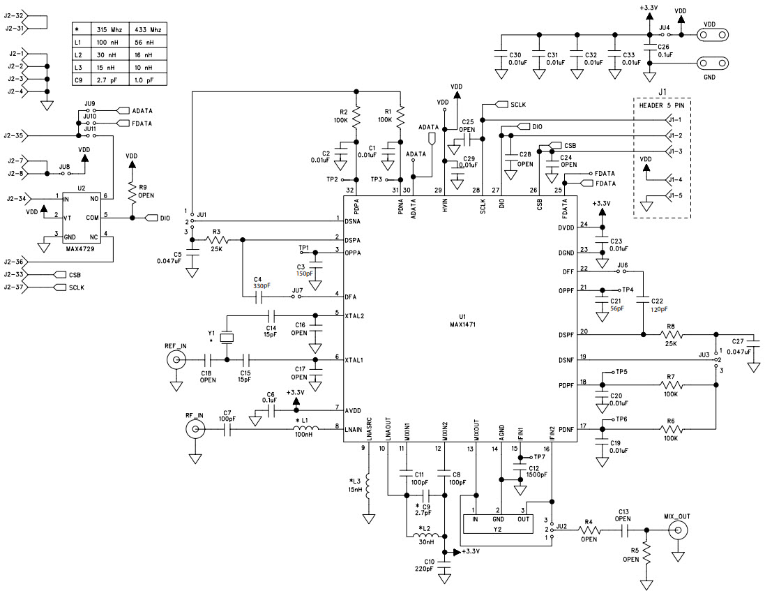 Maxim Integrated MAX1471EVKIT-315 Reference Design 1