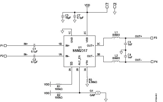 Analog Devices Inc. SSM2317-MINI-EVALZ Reference Design 2