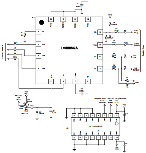 ON Semiconductor LV8806QAGEVB Reference Design 1