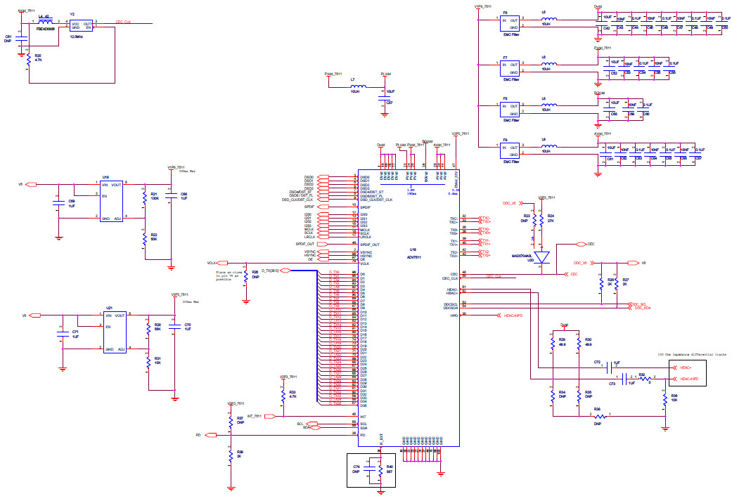 Analog Devices EVAL-ADV7619EB1Z Reference Design 5