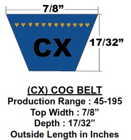 CX85/05D&D Power Drive Belts