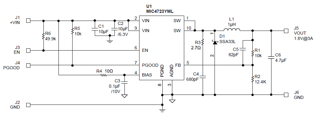 Microchip MIC4723YML EV Reference Design 1